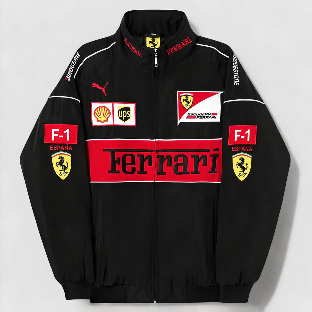 Chaqueta Ferrari vintage unisex – estilo retro racing