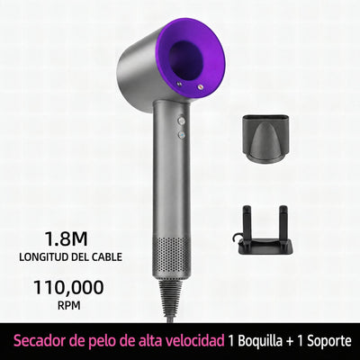 Secador de pelo iónico con 200 millones de iones negativos y control inteligente de temperatura