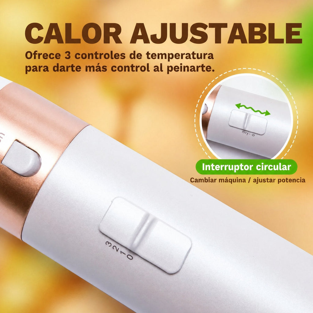 Styler para el pelo 5 en 1 con rizador automático, secador y cepillo alisador