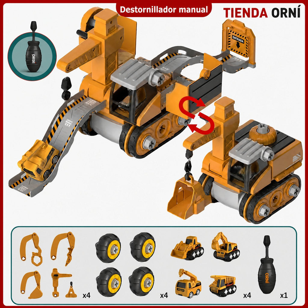 Set de Construcción Ingeniero Junior – Kit Educativo Montessori para Niños – Tipo Meccano