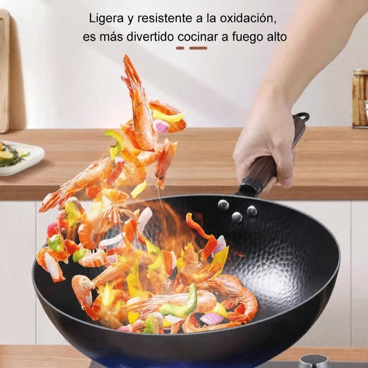 Sartén de hierro antiadherente