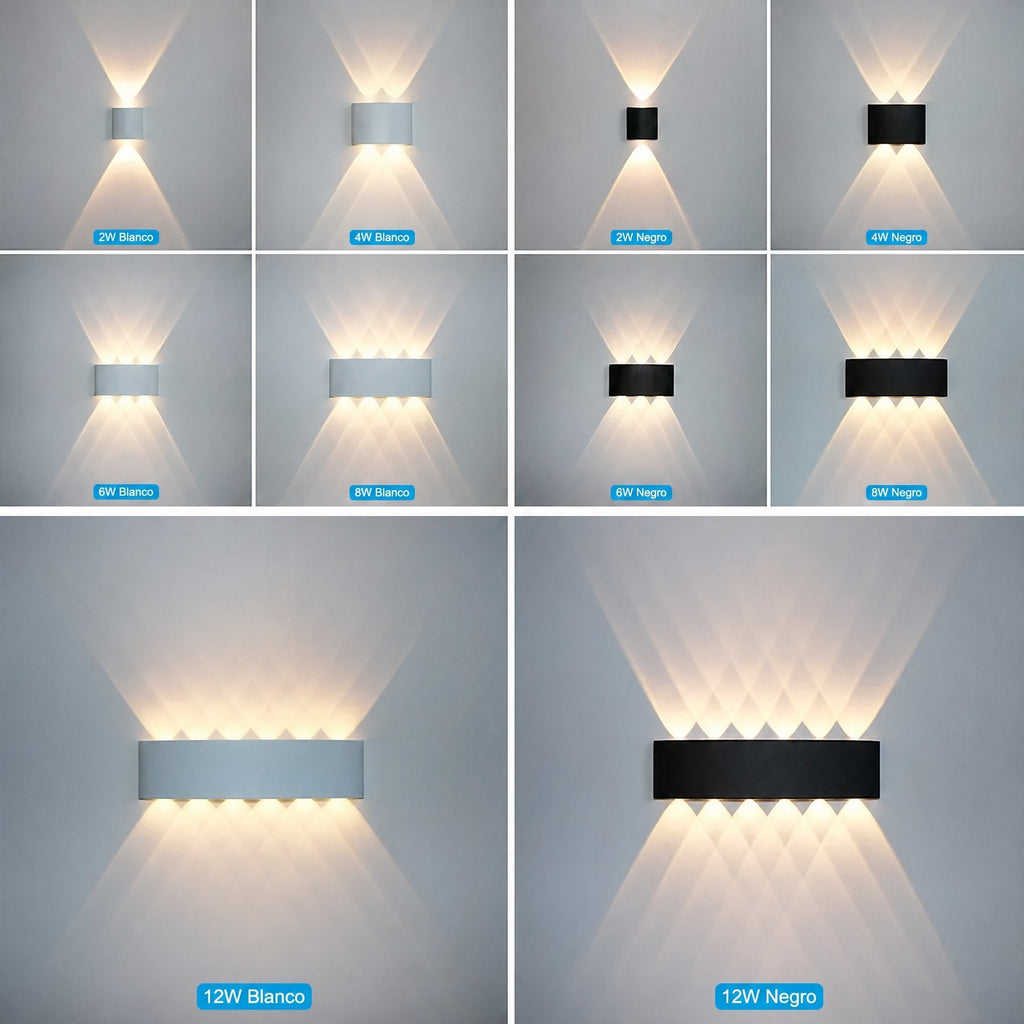 Aplique LED de pared exterior e interior impermeable