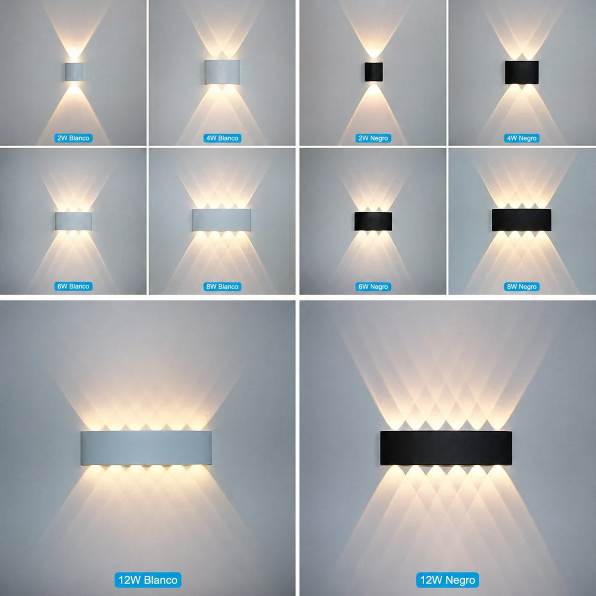 Aplique LED de pared exterior e interior impermeable
