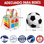 MINDBLOX – Cubo de Aprendizaje Montessori de Madera 8 en 1 para Niños Pequeños con Juegos Educativos