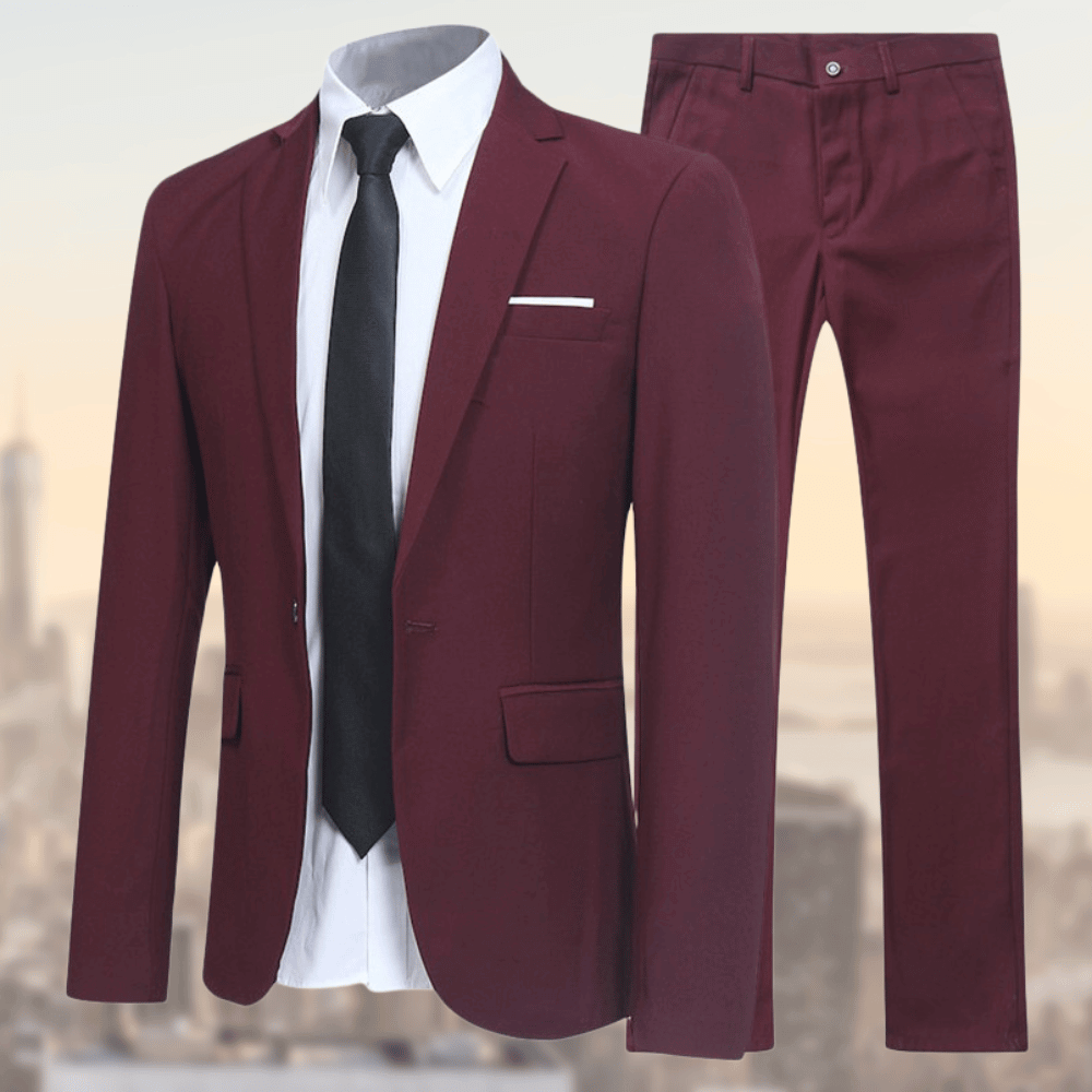 Traje de negocio entallado y refinado