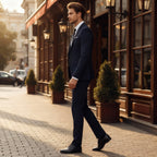 Traje de negocio entallado y refinado