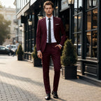 Traje de negocio entallado y refinado