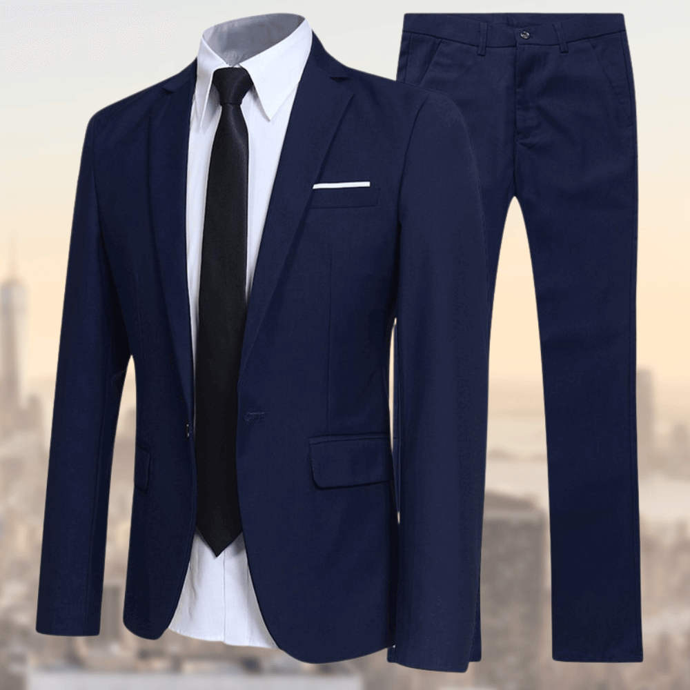 Traje de negocio entallado y refinado