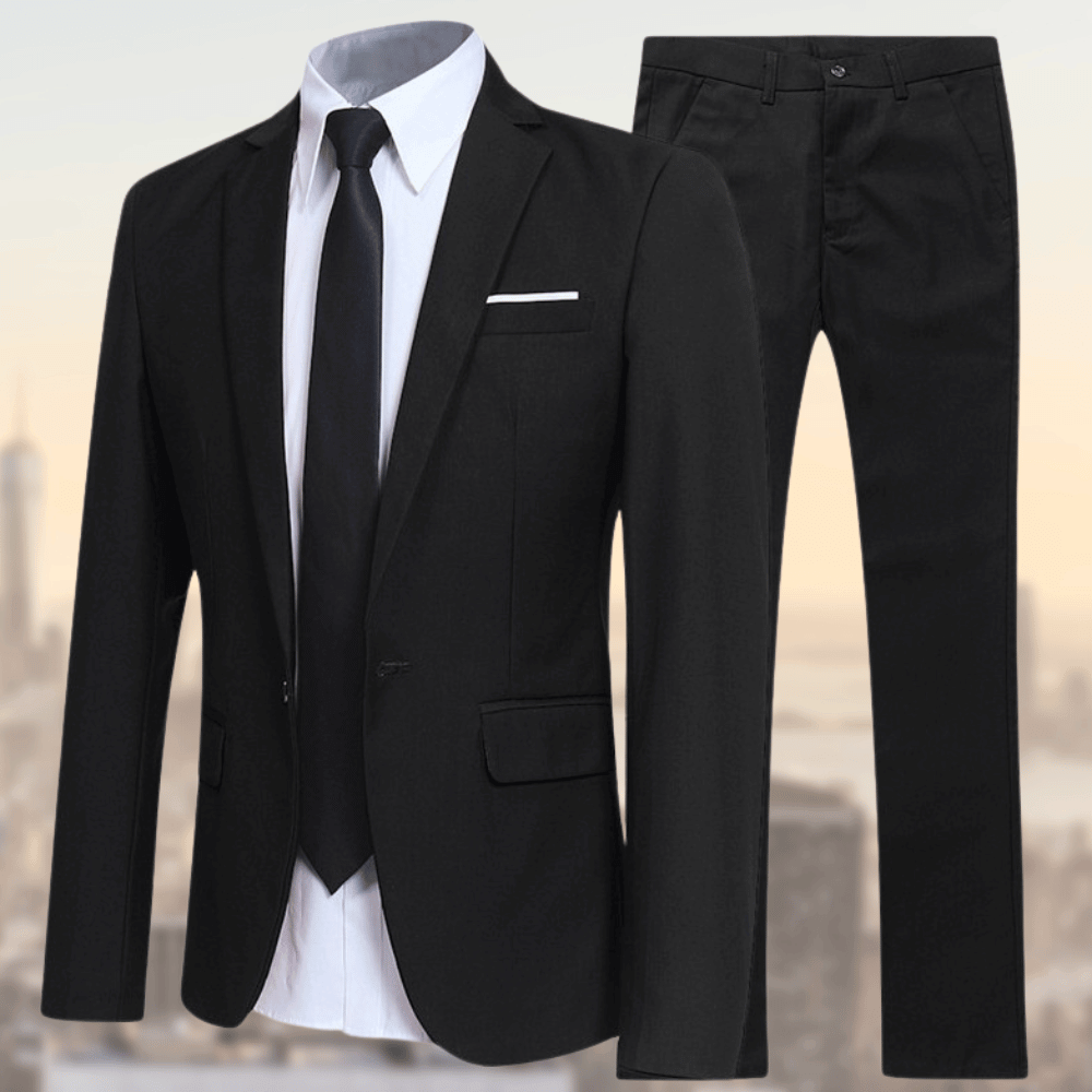 Traje de negocio entallado y refinado
