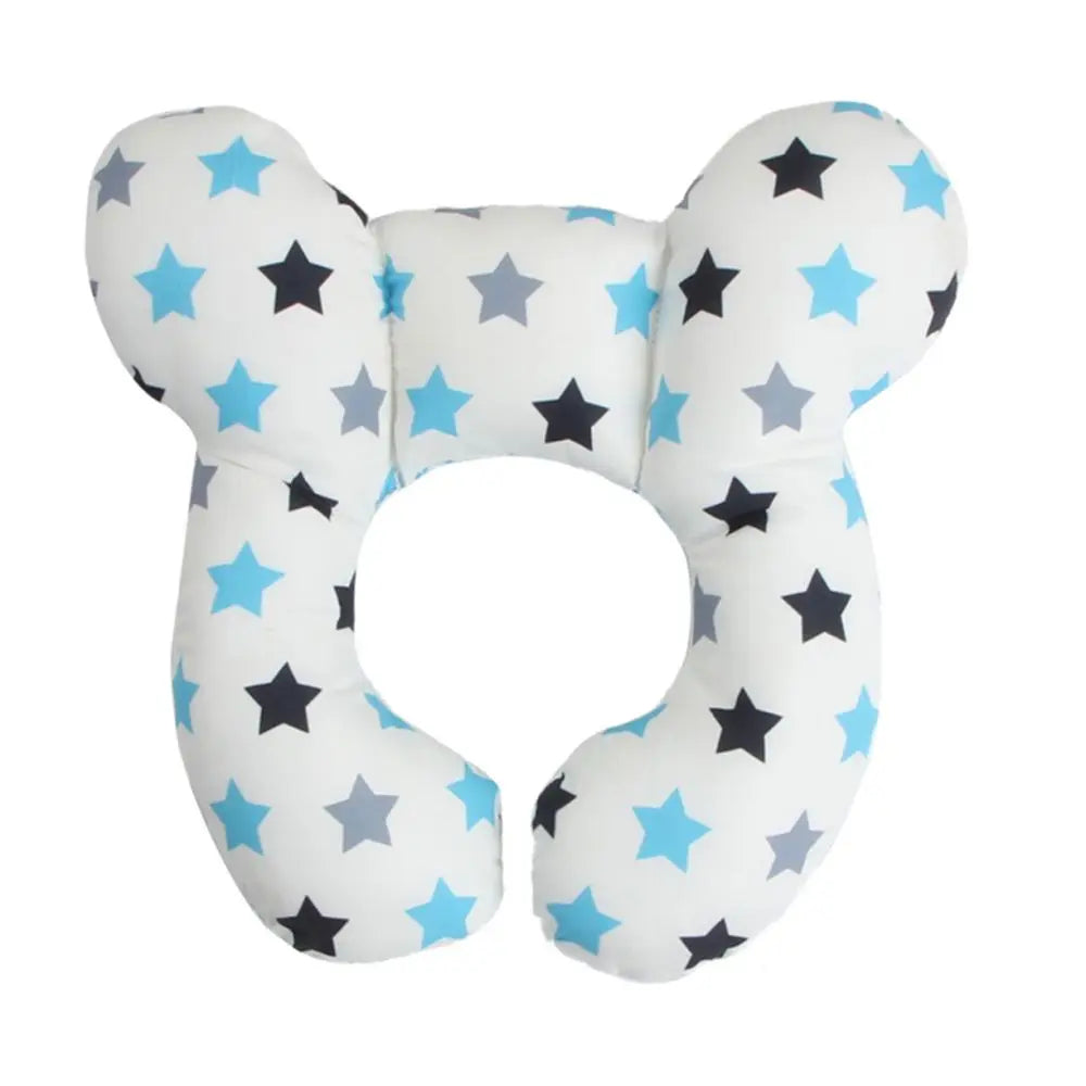 Almohada de apoyo para cabeza y cuello en forma de U para bebés, ideal para viajes.