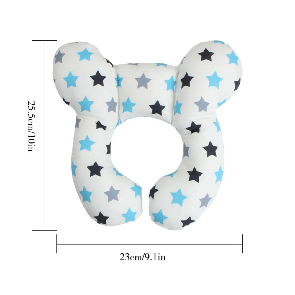 Almohada de apoyo para cabeza y cuello en forma de U para bebés, ideal para viajes.