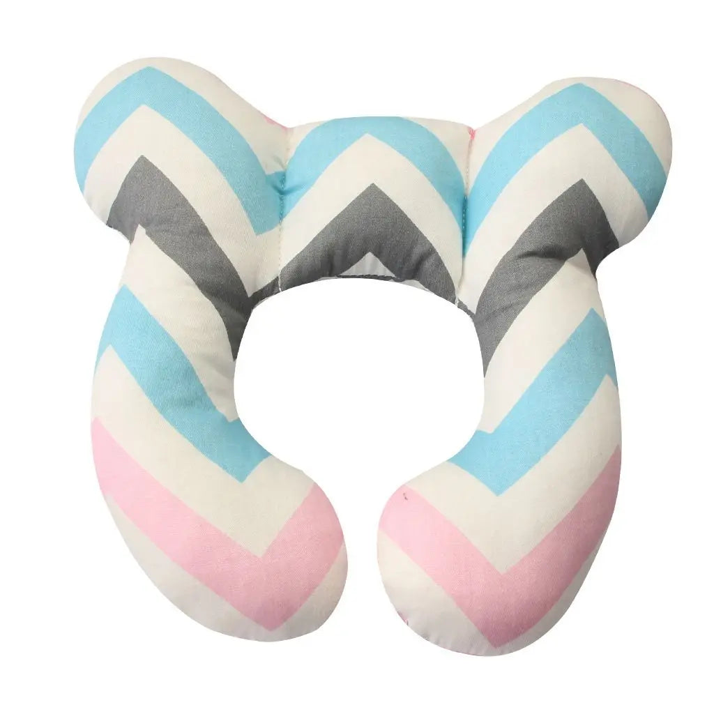Almohada de apoyo para cabeza y cuello en forma de U para bebés, ideal para viajes.