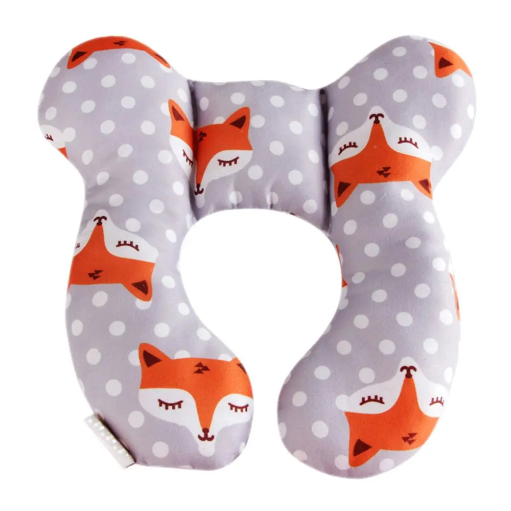 Almohada de apoyo para cabeza y cuello en forma de U para bebés, ideal para viajes.