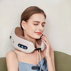 Almohada cervical en forma de U con espuma viscoelástica y calefacción recargable por USB - NeckEase Pro