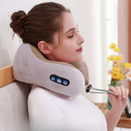 Almohada cervical en forma de U con espuma viscoelástica y calefacción recargable por USB - NeckEase Pro