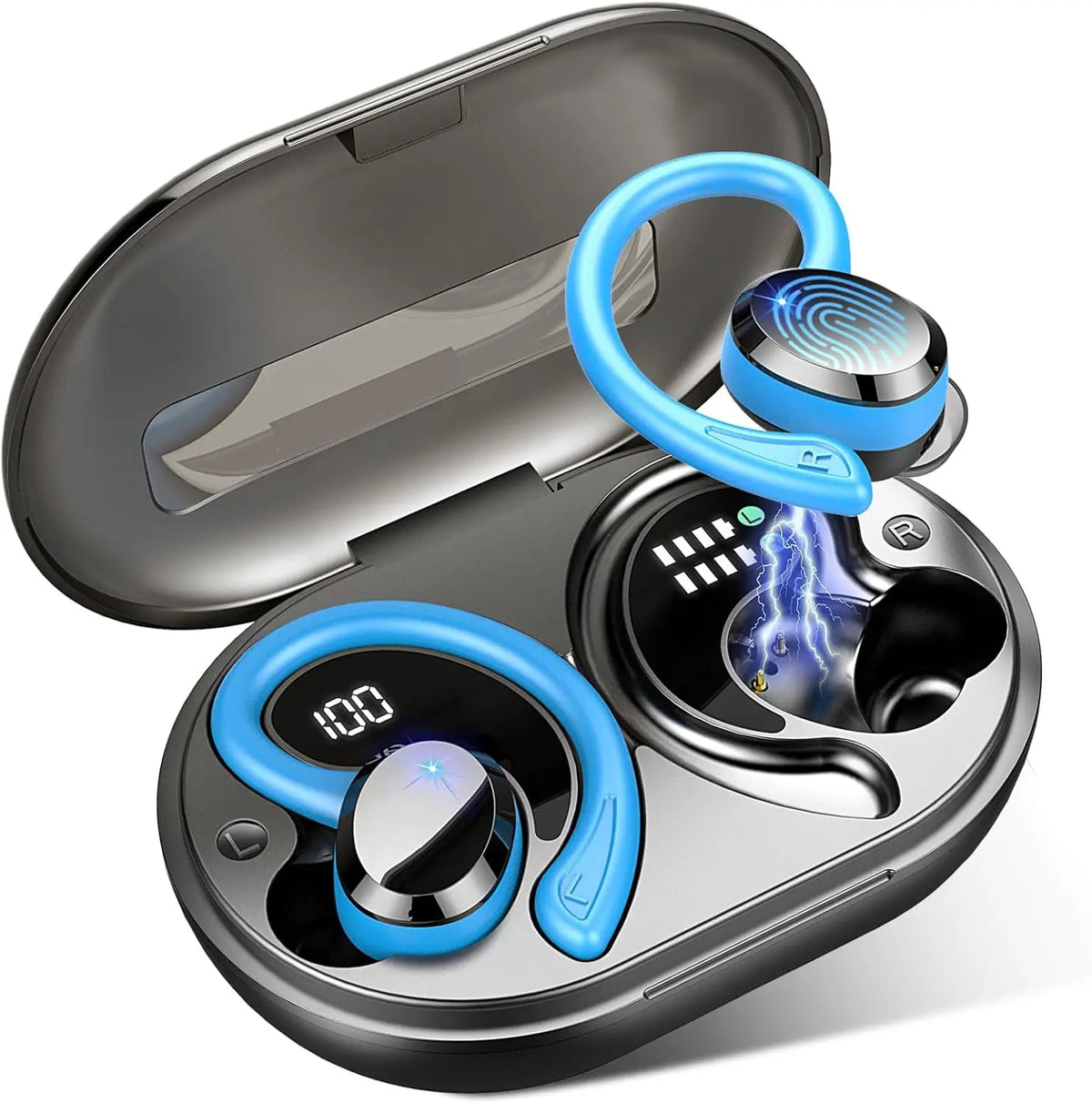 Auriculares inalámbricos unisex: batería de larga duración y ajuste seguro.