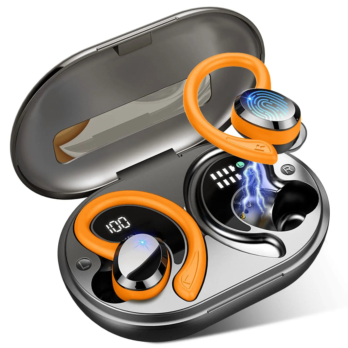Auriculares inalámbricos unisex: batería de larga duración y ajuste seguro.