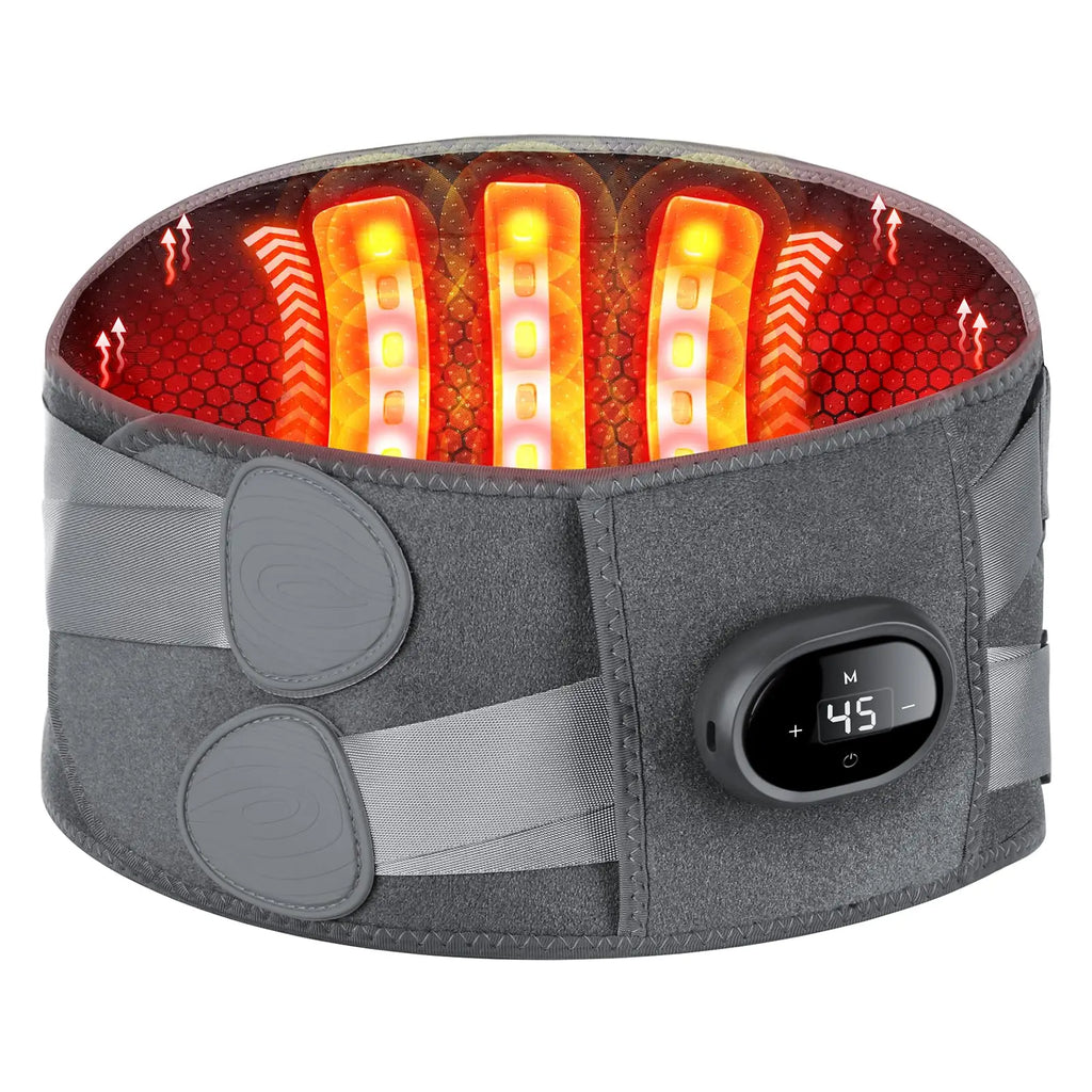 Almohadilla térmica y masajeador lumbar inalámbrico unisex