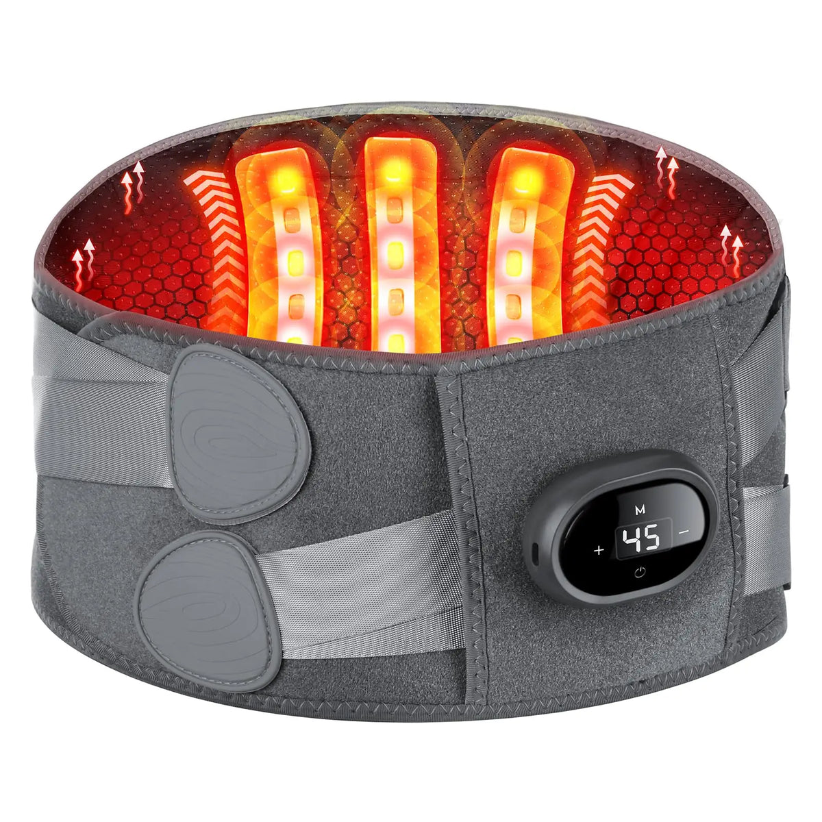 Almohadilla térmica y masajeador lumbar inalámbrico unisex