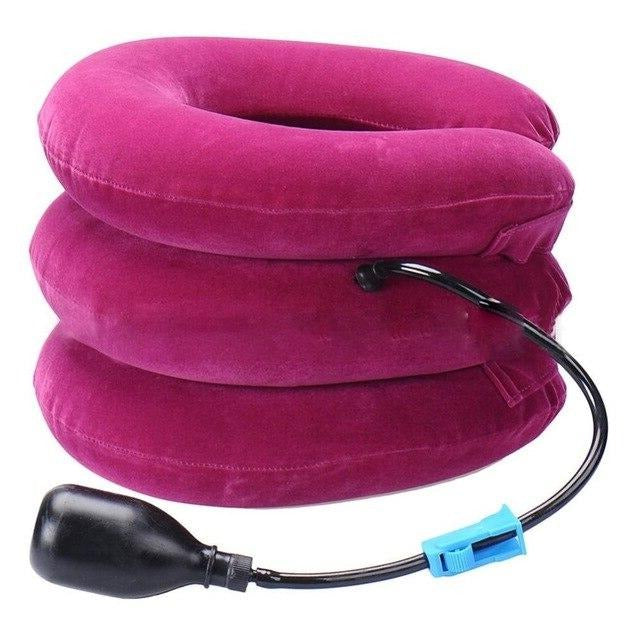 Almohada inflable unisex de soporte para tracción cervical
