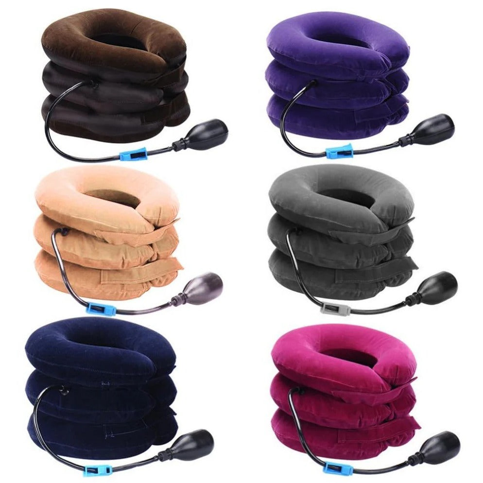 Almohada inflable unisex de soporte para tracción cervical