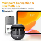 Auriculares inalámbricos unisex con cancelación activa de ruido, audio adaptativo y sonido HD.