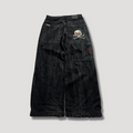 Vaqueros negros anchos de tiro alto – Raven