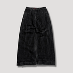 Vaqueros negros anchos de tiro alto – Raven