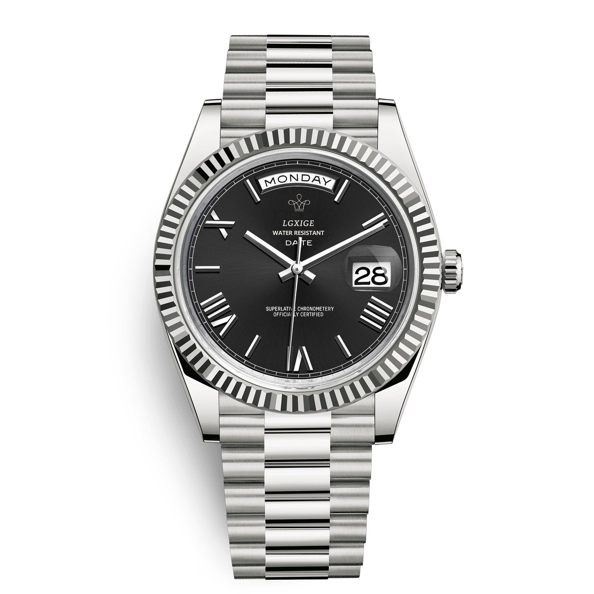 Reloj automático para hombre con indicador de día y fecha: atemporal y elegante.