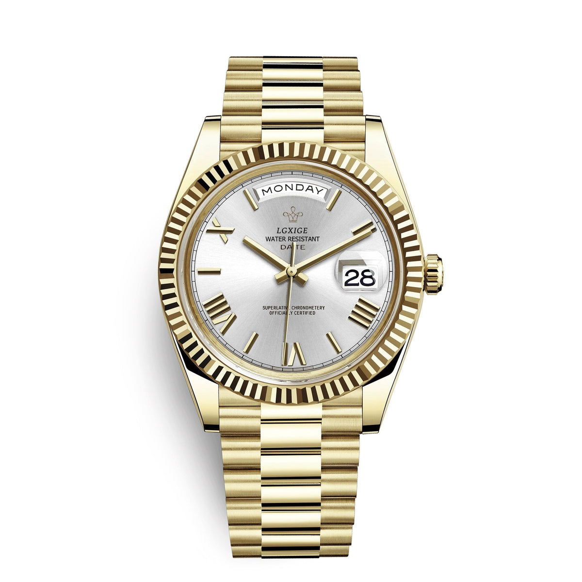 Reloj automático para hombre con indicador de día y fecha: atemporal y elegante.