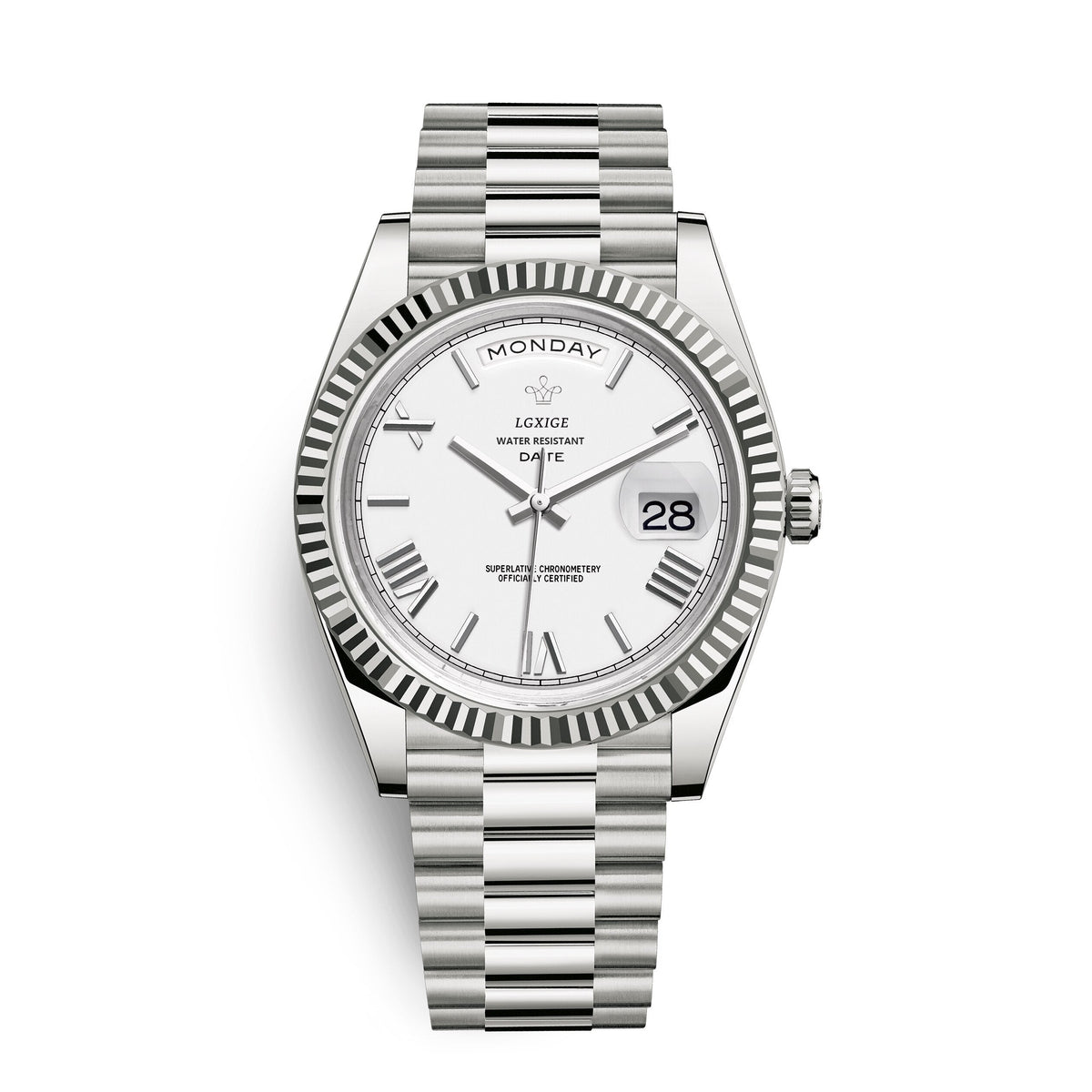 Reloj automático para hombre con indicador de día y fecha: atemporal y elegante.