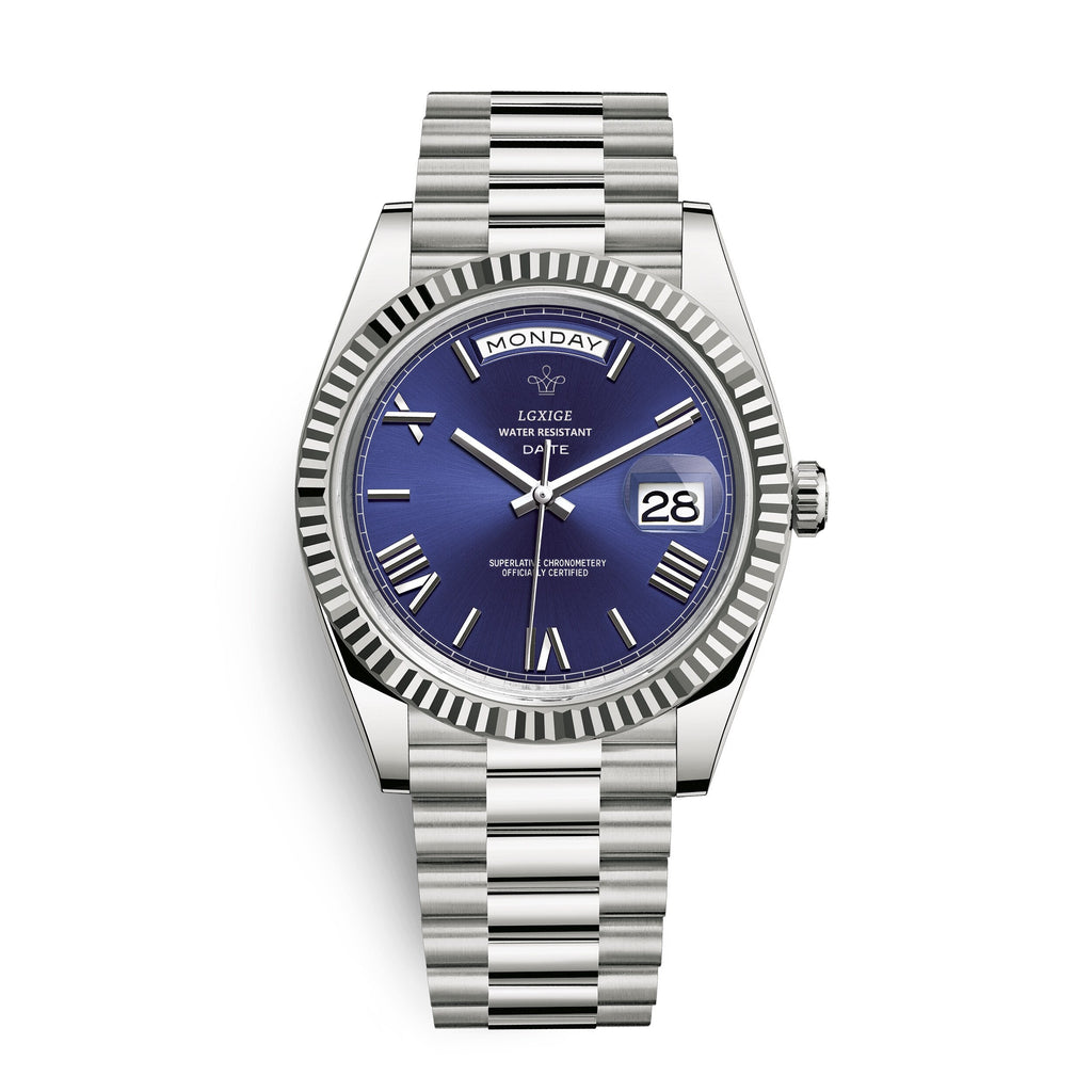 Reloj automático para hombre con indicador de día y fecha: atemporal y elegante.