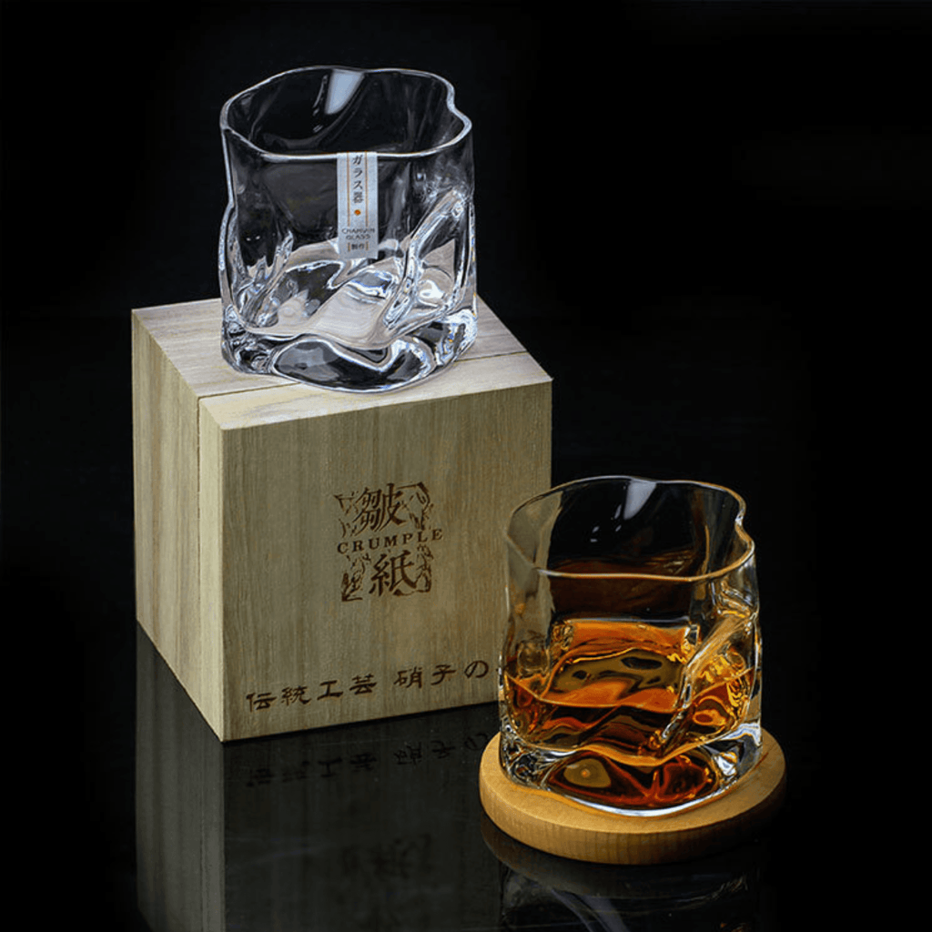 Vaso de whisky japonés Edo Kiriko Crumple Body