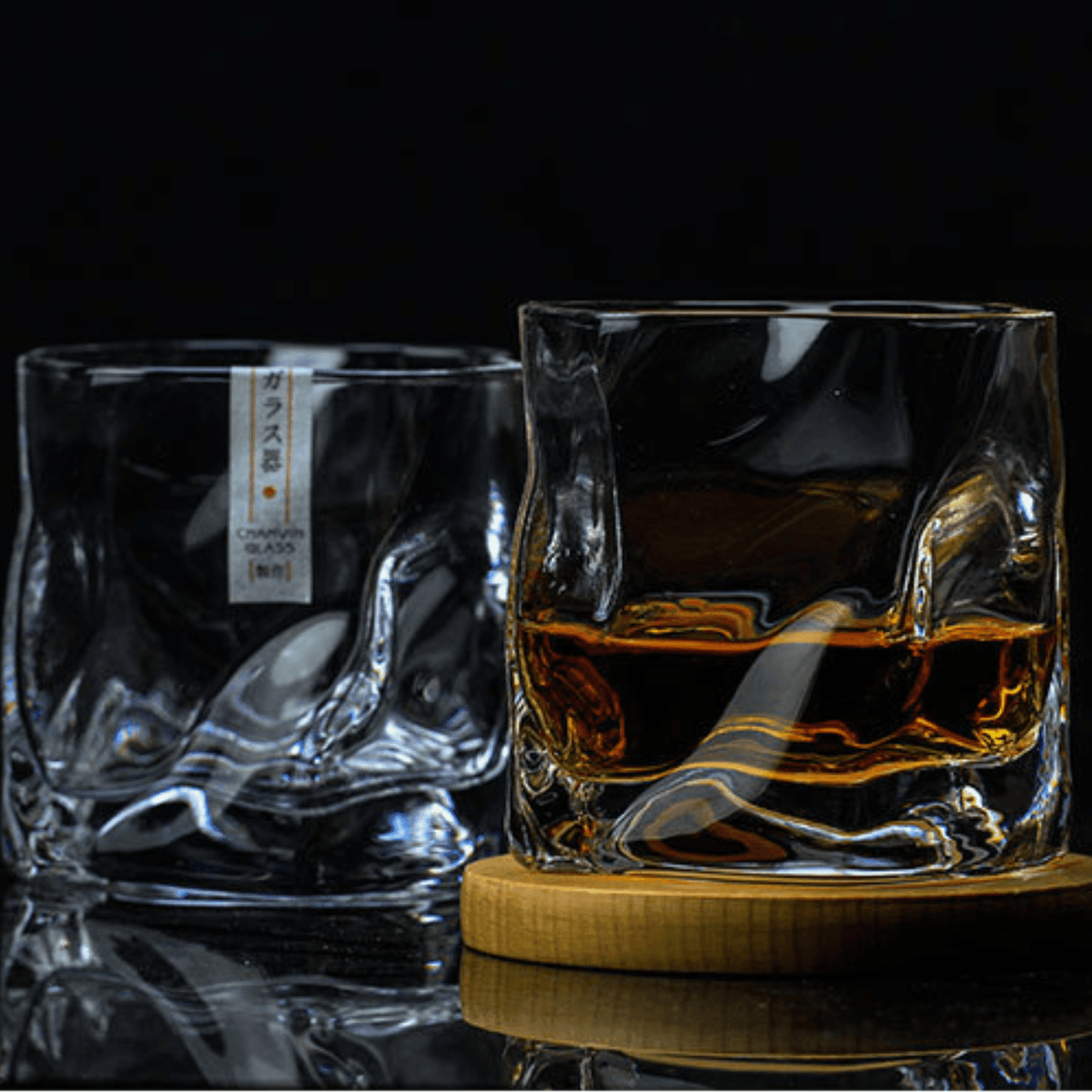 Vaso de whisky japonés Edo Kiriko Crumple Body