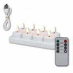 Velas LED sin llama Set Temporizador con mando a distancia Recargables por USB