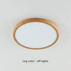 Lámpara de techo LED | Diseño ultrafino con vetas de madera, a prueba de polvo y regulable para interiores modernos
