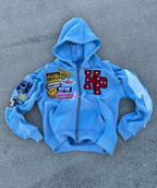 Sudadera con cremallera y capucha de estilo urbano
