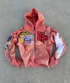 Sudadera con cremallera y capucha de estilo urbano