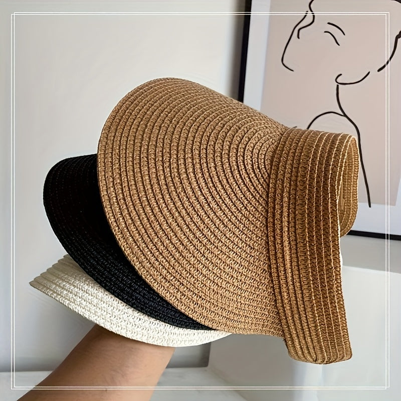 Visera plegable de ala ancha para mujer