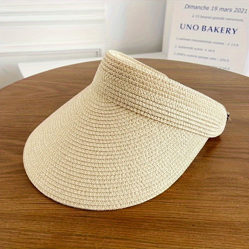 Visera plegable de ala ancha para mujer