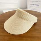 Visera plegable de ala ancha para mujer