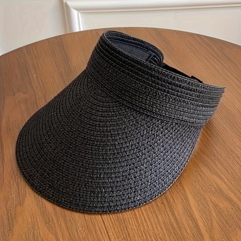Visera plegable de ala ancha para mujer