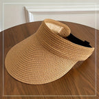 Visera plegable de ala ancha para mujer