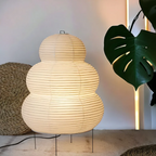Lámpara de pie japonesa de papel de arroz Wabi-Sabi para una vida serena