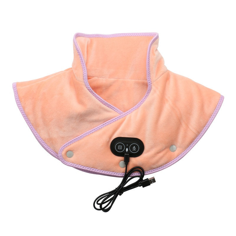Almohadilla eléctrica calefactora para cuello y hombros con vibración