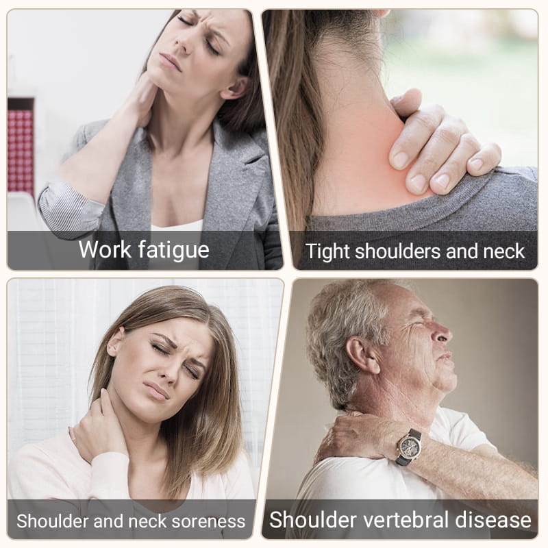 Almohadilla eléctrica calefactora para cuello y hombros con vibración