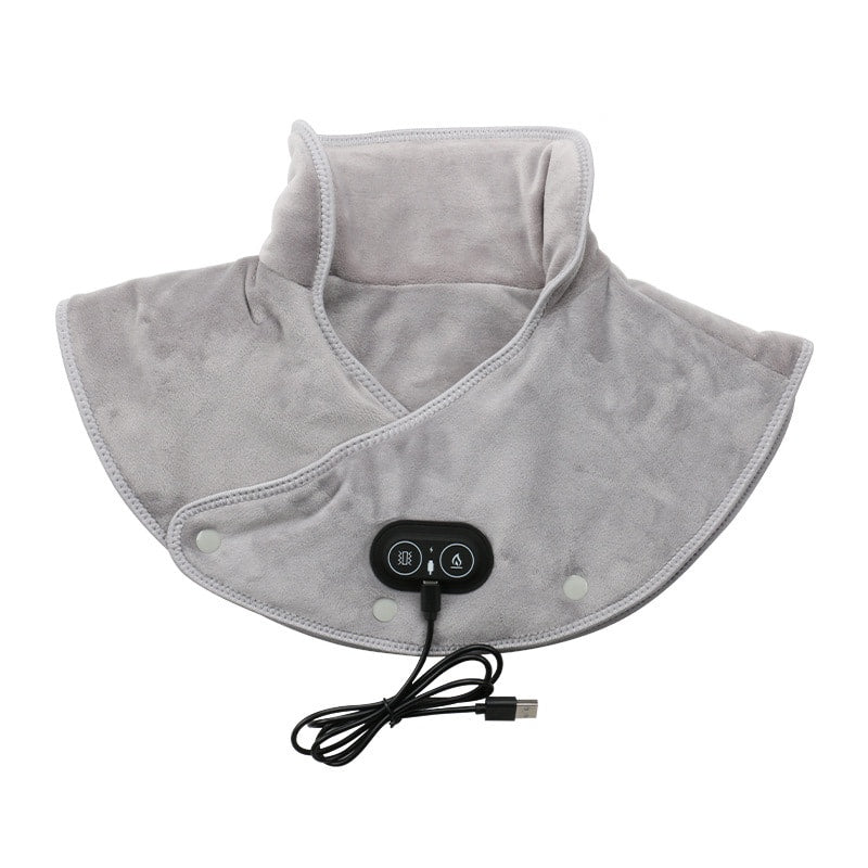Almohadilla eléctrica calefactora para cuello y hombros con vibración