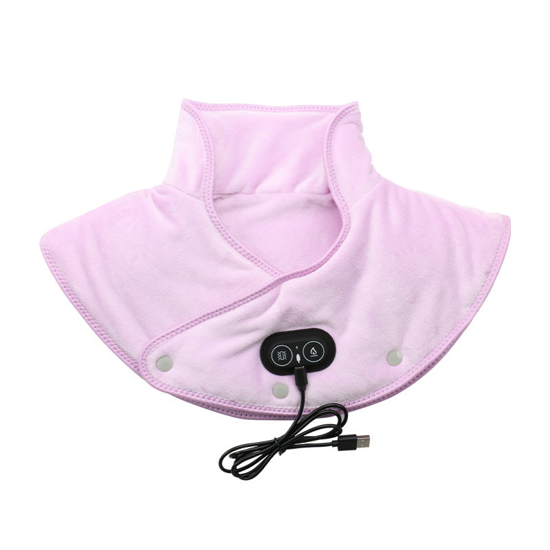 Almohadilla eléctrica calefactora para cuello y hombros con vibración