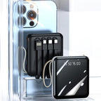 Powerbank compacto 20000mAh Cables integrados Pantalla LED Snelladen Draagbaar Mobiel Opladen Onderweg
