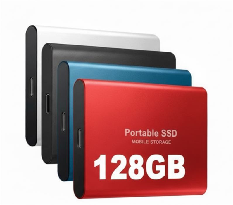 Disco duro externo SSD portátil de 128 GB, compacto, rápido y de la mejor calidad.